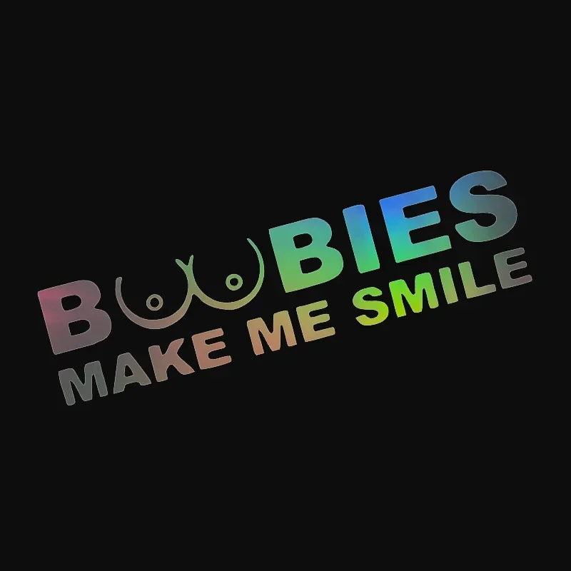 BOOBIES Make Me Smile Car Stic - Laptop Accessories Ideas review and price