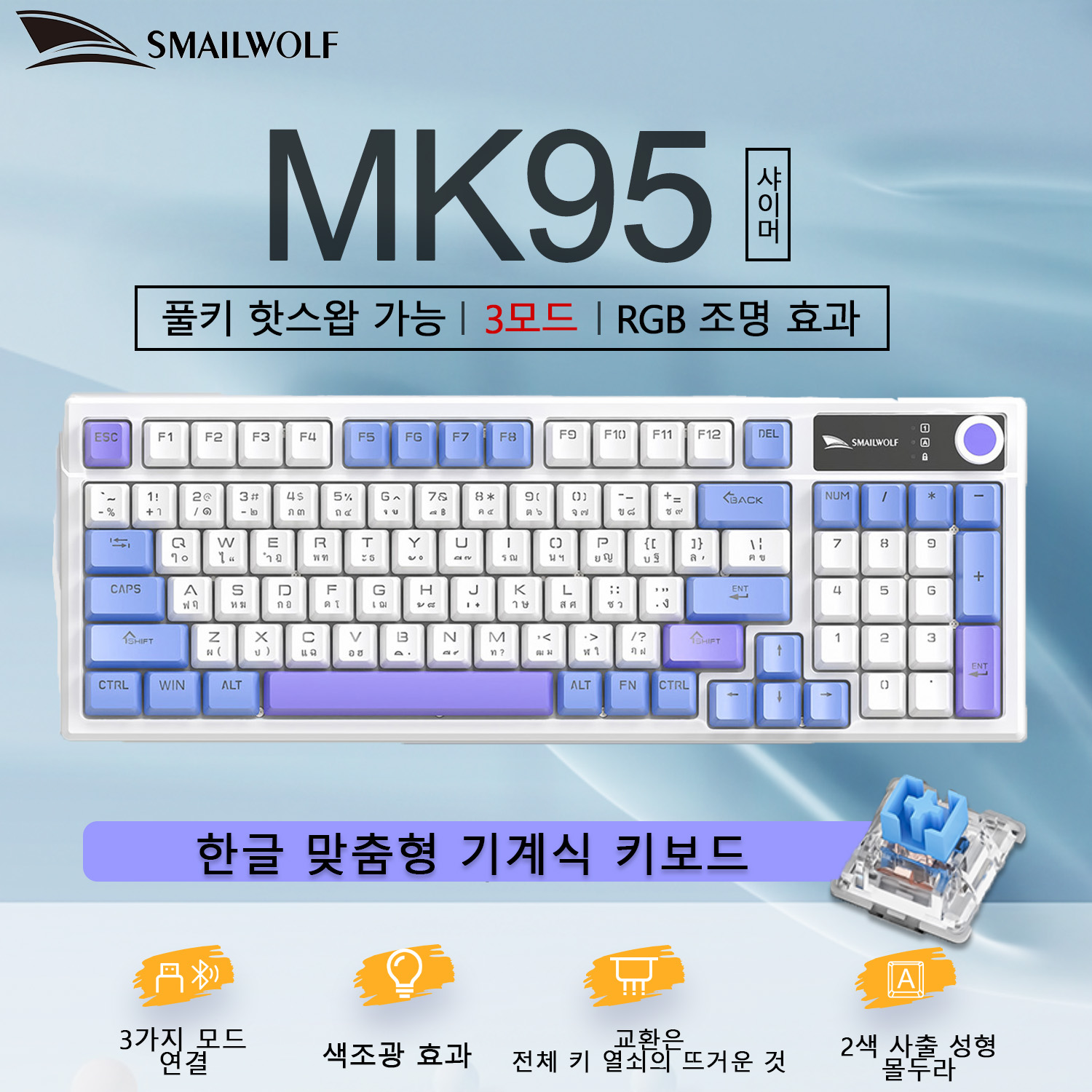 SMAILWOLF MK95 Bluetooth Wirel - Laptop Accessories Rgb review and price